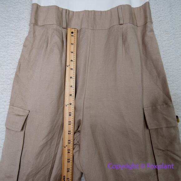 New! EXPRESS‎ Belted Linen-Blend Utility Jumpsuit, size M - Picture 11 of 16